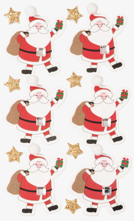 STICKER DECOR 7.5*16.5CM MOS CRACIUN 13PCS 3780723 [1]
