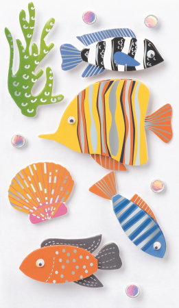 HOBBY - KP STICKER DECOR 7.5*16.5CM PESTI TROPICALI 11 PCS 3780648