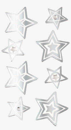 STICKER DECOR 7.5*16.5CM STELE ARGINTII 8PCS 3780668 [1]