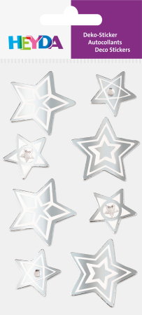 DE SEZON - STICKER DECOR 7.5*16.5CM STELE ARGINTII 8PCS 3780668