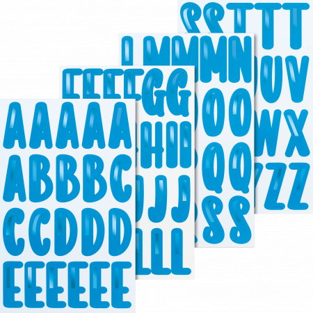 KP STICKER DECOR ALFABET 4 COLI/SET ALBASTRU METALIC 3780825 [0]