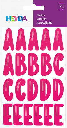 KP STICKER DECOR ALFABET 4 COLI/SET ROZ METALIC 3780826 [1]