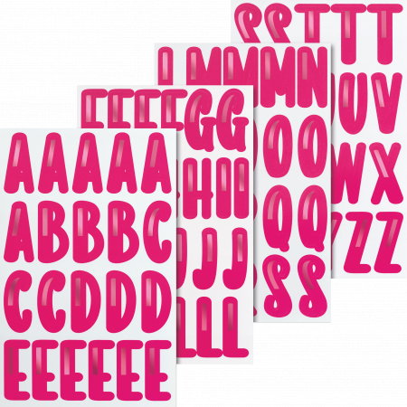 Stickere Decorative - KP STICKER DECOR ALFABET 4 COLI/SET ROZ METALIC 3780826
