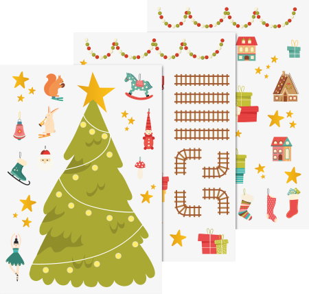 Banda autoadeziva/ Stickere Fereastra - STICKER DECOR FEREASTRA MOTIV CRACIUN 3 COLI/SET 3584453