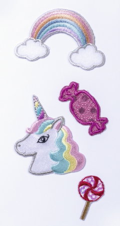 Etichete textile - KP STICKERE TEXTILE 7.5*16.5CM CANDY 4 PCS 3782840