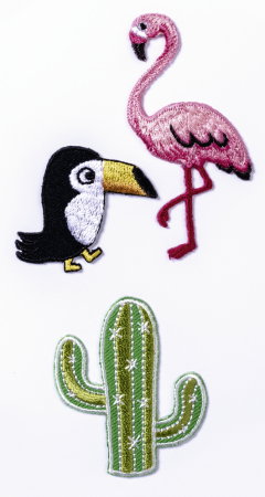 Etichete textile - KP STICKERE TEXTILE 7.5*16.5CM EXOTIC 3 PCS 3782841