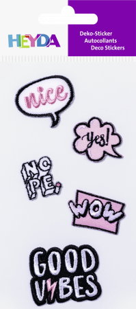 KP STICKERE TEXTILE 7.5*16.5CM GOOD VIBES 5 PCS 3782838 [1]