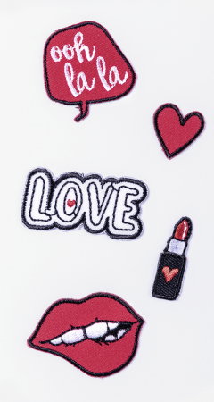 Etichete textile - KP STICKERE TEXTILE 7.5*16.5CM LOVE 5 PCS 3782839