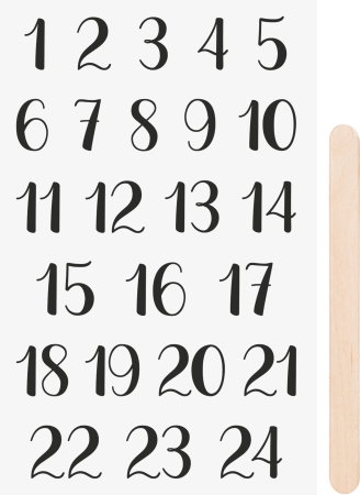 Abtibilduri, Stickere Christmas - STICKERE TRANSFERABILE ADVENT 10*19CM 3780937