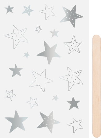 Abtibilduri, Stickere Christmas - STICKERE TRANSFERABILE STELE ARGINTII 10*19CM 3780948