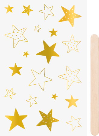Abtibilduri, Stickere Christmas - STICKERE TRANSFERABILE STELE AURII 10*19CM 3780942