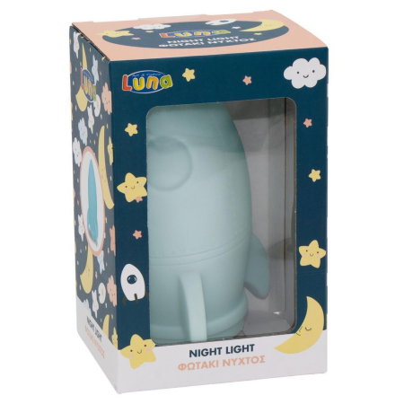 LAMPA DE VEGHE PENTRU COPII LUNA 10x9.5x14.8CM RACHETA 621781 [0]