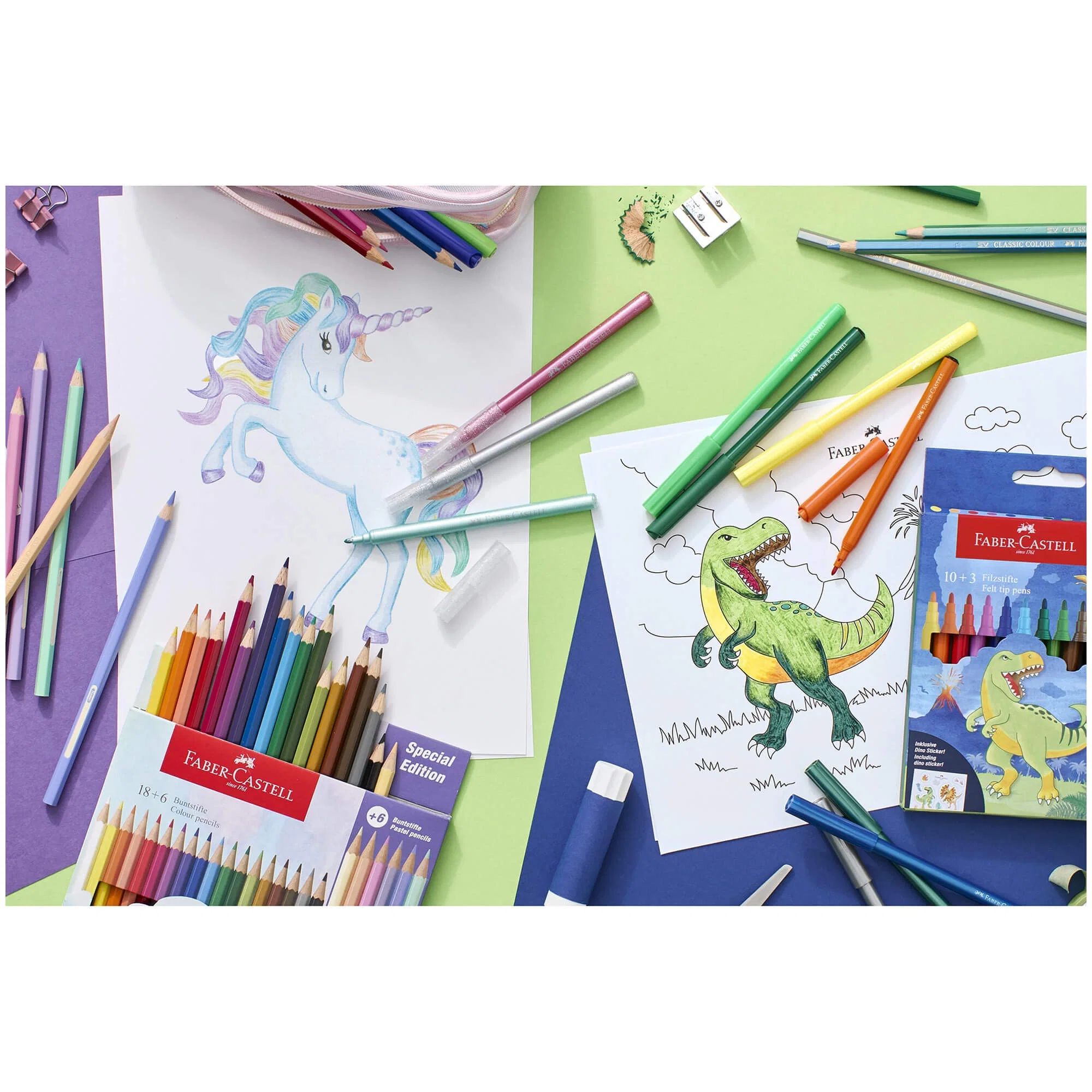 LEC CARIOCI FABER-CASTELL 10+3 CULORI DINOZAURI FC554214 [2]