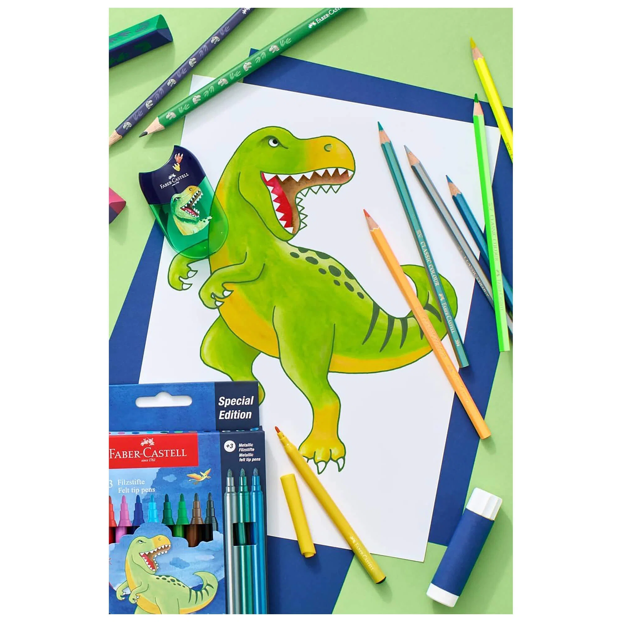 LEC CARIOCI FABER-CASTELL 10+3 CULORI DINOZAURI FC554214 [3]