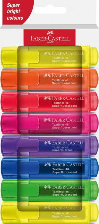 Textlinere - LEC TEXTMARKER FABER-CASTEL CUTIE CARTON SUPERFLUORESCENT  8/SET FC254648