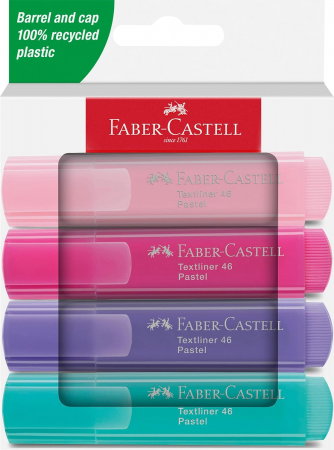 Textlinere - LEC TEXTMARKER FABER -CASTELL 4/SET PASTEL CUTIE CARTON FC254654