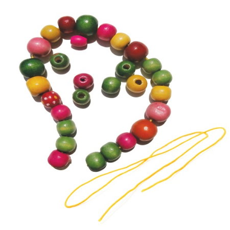 Seturi Creative pentru Copii - ACCESORII CREATIE LEMN SET BRATARI DIFERITE FORME A531