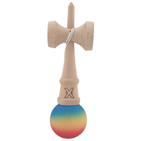 JOC LEMN KENDAMA 18CM RUBBER GRIP ROSU/GALBEN/ALBASTRU J1896/161609 [1]