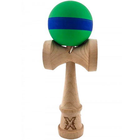 JOC LEMN KENDAMA 18CM RUBBER GRIP VERDE/ALBASTRU/VERDE J1896/162898 [2]