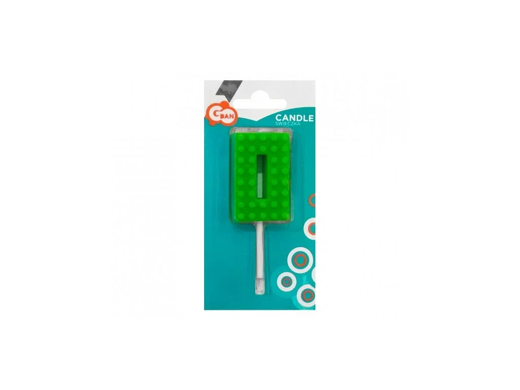Decoratiuni/ Lumanari Tort/ Briose - LUMANARE TORT Number 0, brick/model constructie, 5.5cm 7C-SUK0
