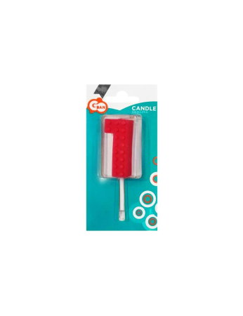 LUMANARE TORT Number 1, brick/model constructie, 5.5cm 7C-SUK1 [0]