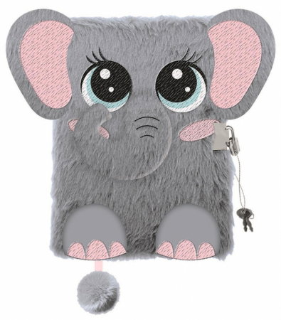 Jurnale cu cheita, lacat, magnet - MA JURNAL CU LACAT 3D A5 MY LITTLE FRIEND ELEPHANT PUF 96 FILE 669422
