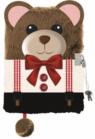 Carnetele notite copii - MA JURNAL CU LACAT 3D A5 MY LITTLE FRIEND TEDDY BEAR PUF 96 FILE 669545