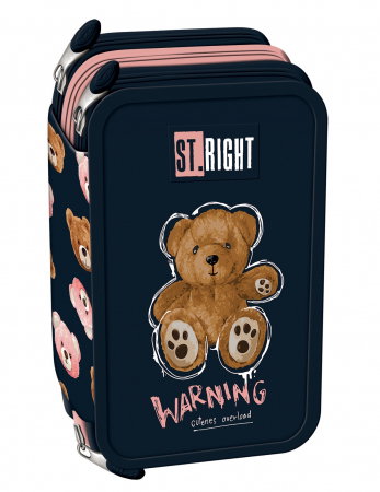 Penare, Etuiuri, Necessaire - PENAR ECHIPAT 3 FERMOARE ST.RIGHT PC-05 TEDDY BEAR 682841