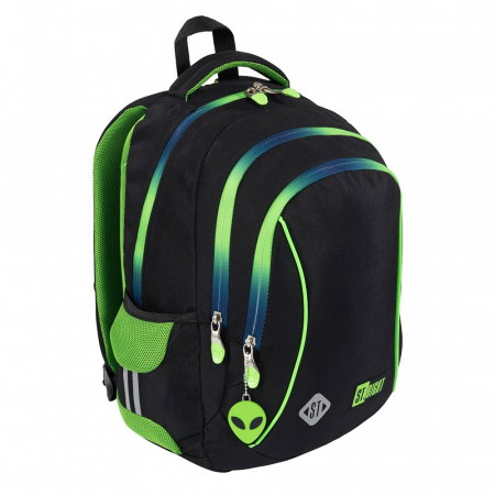 MA RUCSAC SCOLAR ST.RIGHT 3 COMPARTIMENTE BP-26 GREEN POWER 683343 [0]