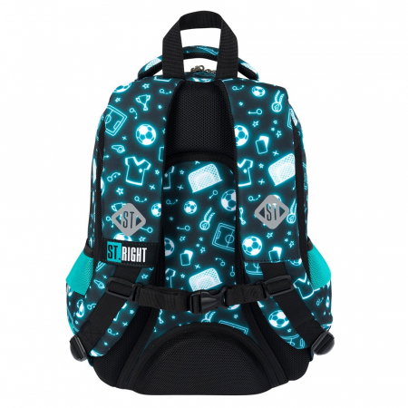 MA RUCSAC SCOLAR ST.RIGHT 3 COMPARTIMENTE BP-26 NEON FOTBALL 681141 [2]