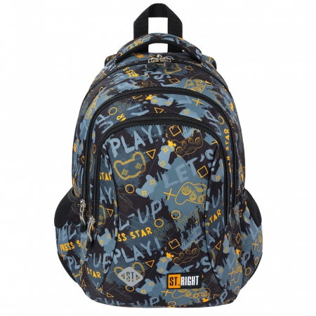 MA RUCSAC SCOLAR ST.RIGHT 3 COMPARTIMENTE BP-26 ORANGE PAD 681615 [1]