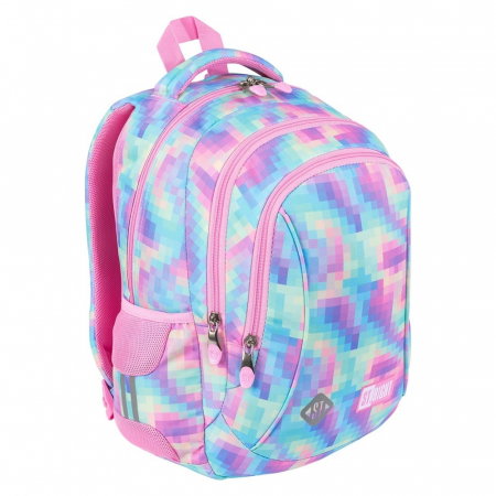 RUCSAC SCOLAR ST.RIGHT 3 COMPARTIMENTE BP-26 PASTEL PIXEL 682872 [1]