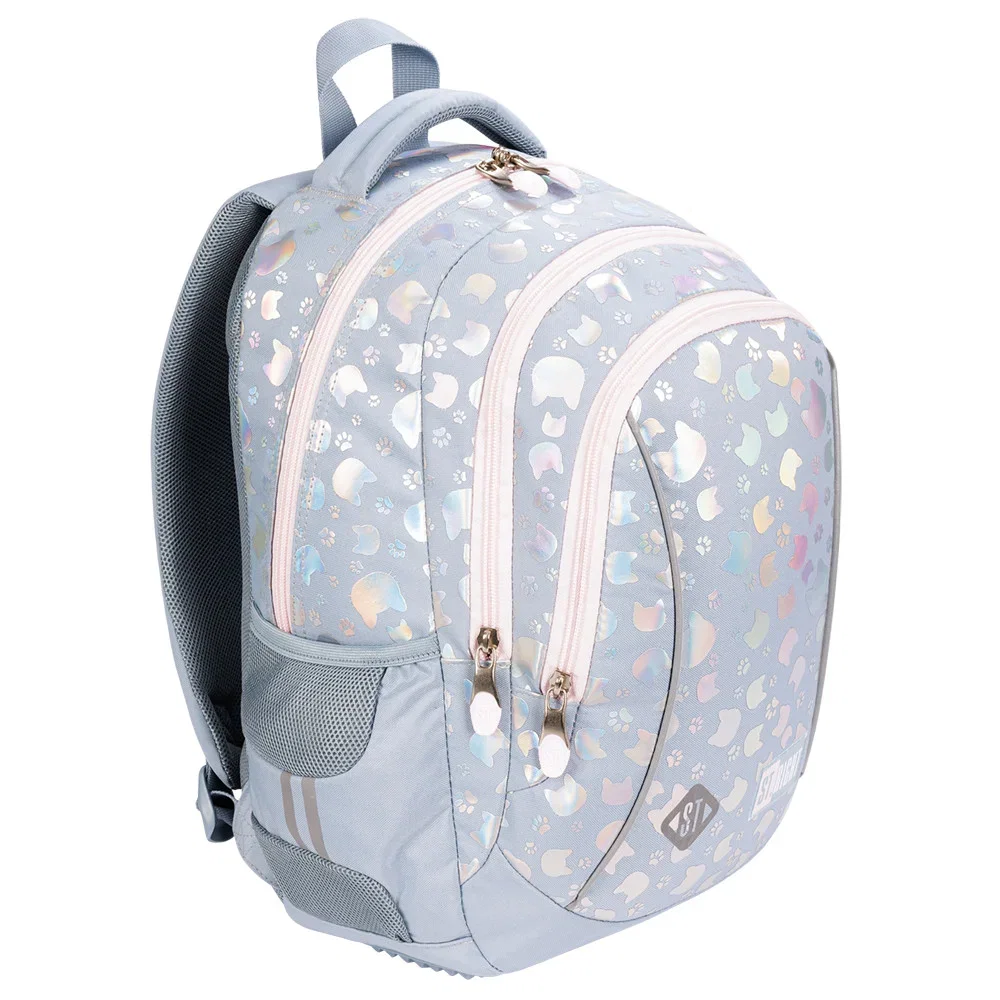 RUCSAC SCOLAR ST.RIGHT 3 COMPARTIMENTE SILVER CATS BP-26 664472 [1]