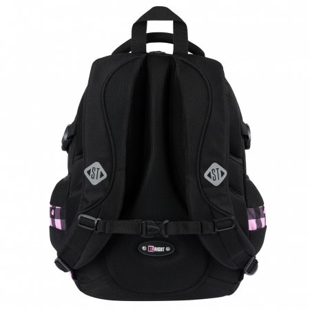 MA RUCSAC SCOLAR ST.RIGHT 4 COMPARTIMENTE BP-01 PINK CHECKERED 680366 [2]