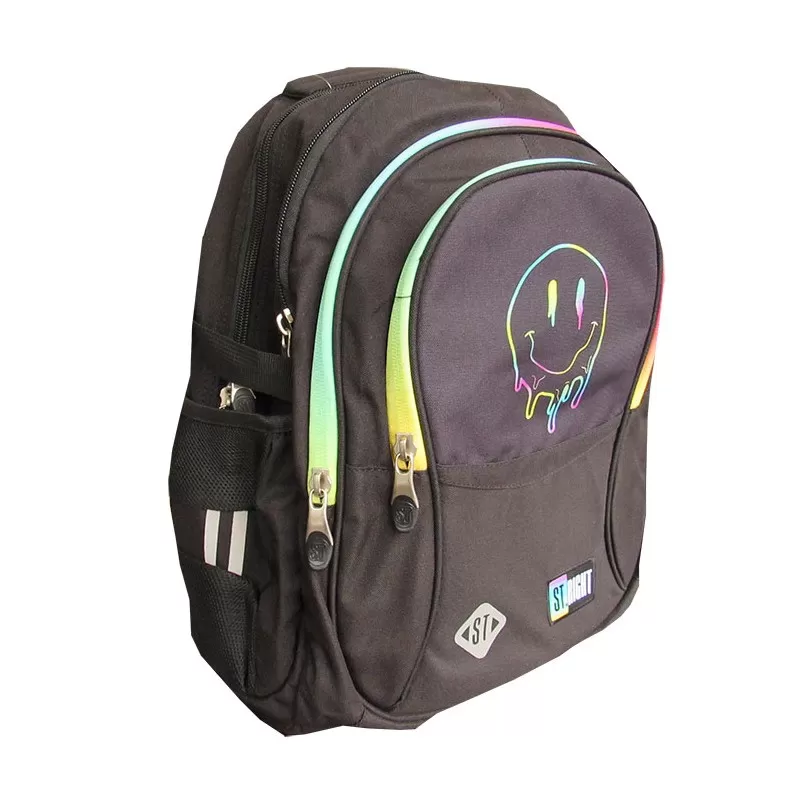 MA RUCSAC SCOLAR ST.RIGHT 4 COMPARTIMENTE BP-01 SMILEY FACE 665660 [4]