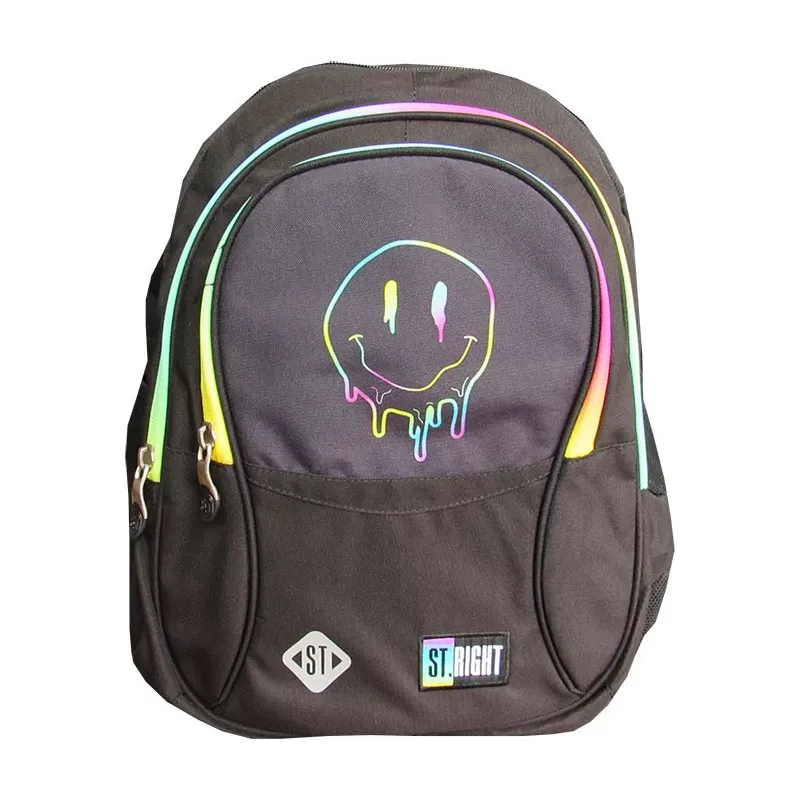 MA RUCSAC SCOLAR ST.RIGHT 4 COMPARTIMENTE BP-01 SMILEY FACE 665660 [3]