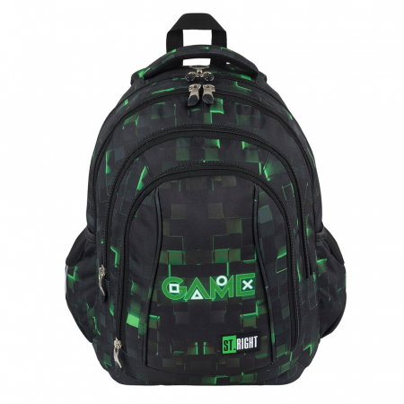 MA RUCSAC SCOLAR ST.RIGHT 4 COMPARTIMENTE BP-04 GREEN GAME 681509 [0]
