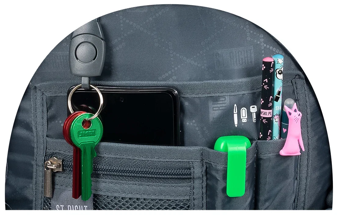 RUCSAC SCOLAR ST.RIGHT 4 COMPARTIMENTE BP-06 BLACK GLITTER  665349 [7]