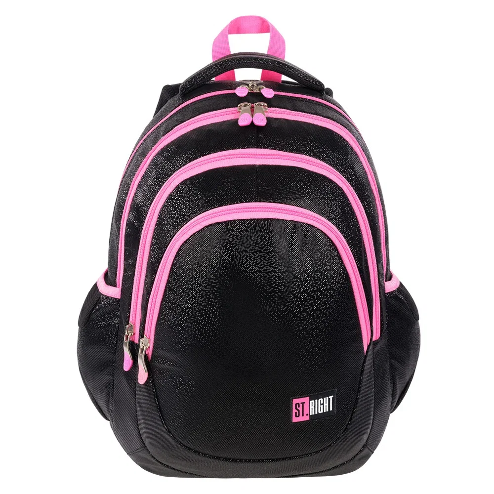 RUCSAC SCOLAR ST.RIGHT 4 COMPARTIMENTE BP-06 BLACK GLITTER  665349 [1]