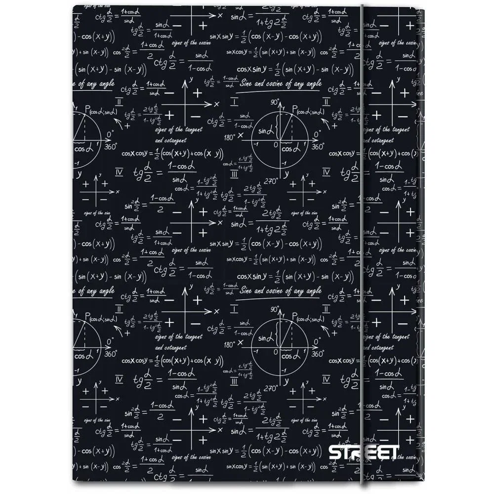 Mape Birou/ Dosare Scolare - Mapă Carton A4 cu Elastic 1cm Street Math 65634A
