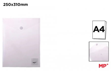 Mape tip plic cu capsa - MAPA PLASTIC IPB A4 CU SCAI PORTRET TRANSPARENT PC022