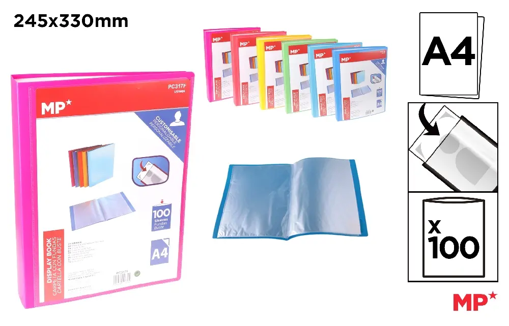 ORGANIZARE SI ARHIVARE - MAPA PREZENTARE A4 PP 100 FOLII CULORI FLUORESCENTE PC317F