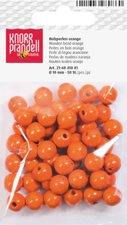 HOBBY - Set 50 Mărgele Lemn 10mm Portocaliu Knorr Prandell