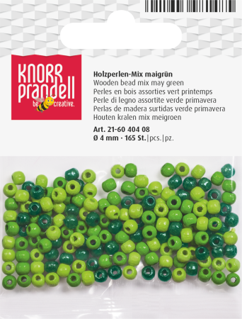 HOBBY - Set 165 Mărgele Lemn 4mm Mix Verde Mai Knorr Prandell