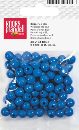 HOBBY - Set 85 Mărgele Lemn 8mm Albastre Knorr Prandell