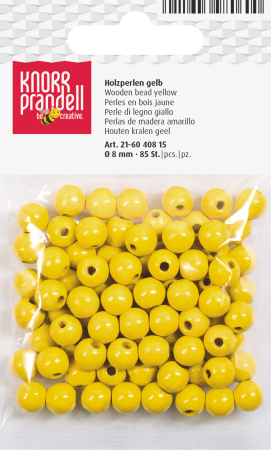 HOBBY - Set 85 Mărgele Lemn 8mm Galbene Knorr Prandell