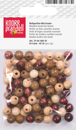 HOBBY - Set 85 Mărgele Lemn 8mm Mix Maro Knorr Prandell