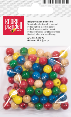 HOBBY - Set 85 Mărgele Lemn 8mm Multicolore Knorr Prandell
