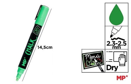 Marker Creta lichida - MARKER CRETA IPB VARF 2.3MM-2.5MM VERDE PE551V-S
