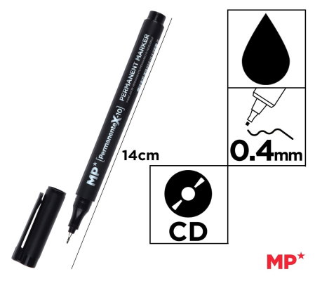 Marker cd - MARKER PERMANENT IPB CD/DVD 0.4MM NEGRU PE411-S